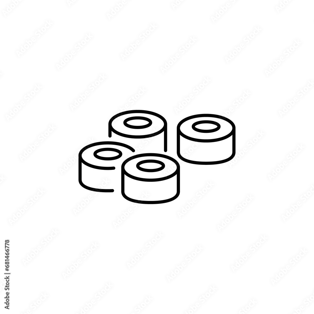 sushi icon. illustration isolated sign symbol sushi icon. illustration isolated sign symbol