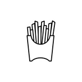 french fries icon, isolated icon in light background