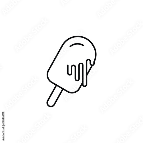 Melting ice cream icon