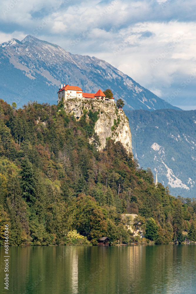 Bled, Slovenia. 09 30 2023.Old Castle  near lake Bled.