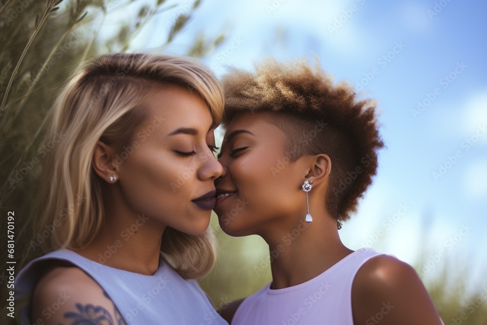 Romantic Embrace: Fashionable Gen Z Couple Kissing
Romantic Embrace: Fashionable Gen Z Couple Kissing