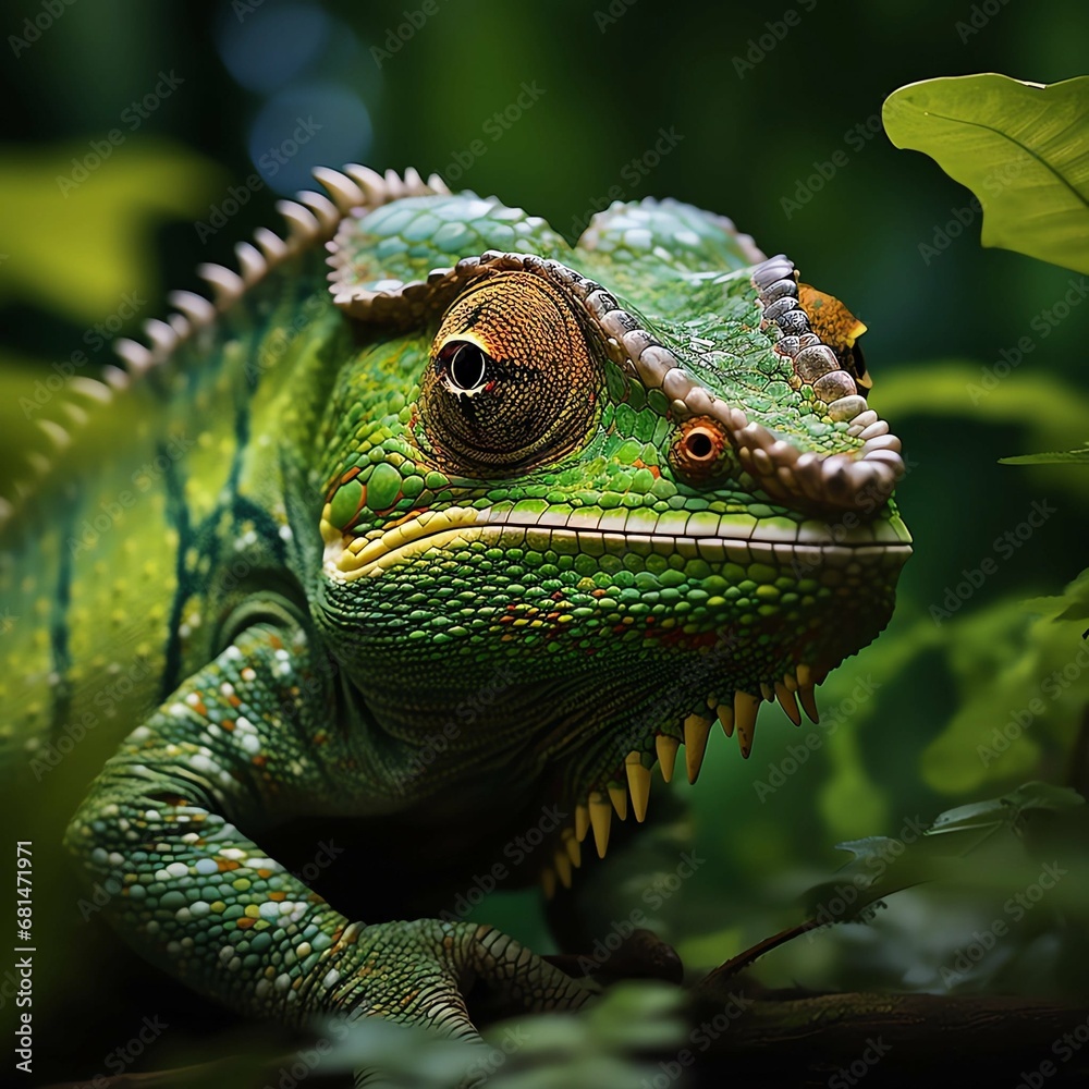 Fototapeta premium green iguana