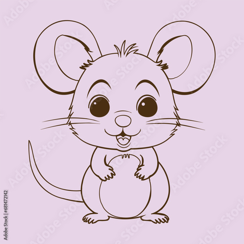 mouse with cheese, funny rat design
