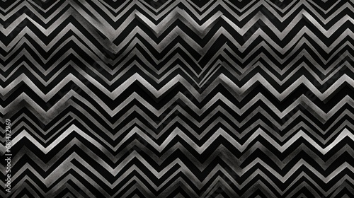 An intricate black and white texture background with a seamless chevron pattern, suitable for adding a contemporary and geometric element to your designs