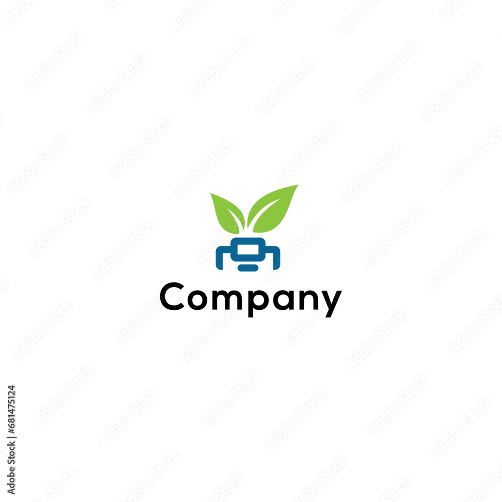 Minimalist plant leaf logo design. Minimalist plant leaf logo design.