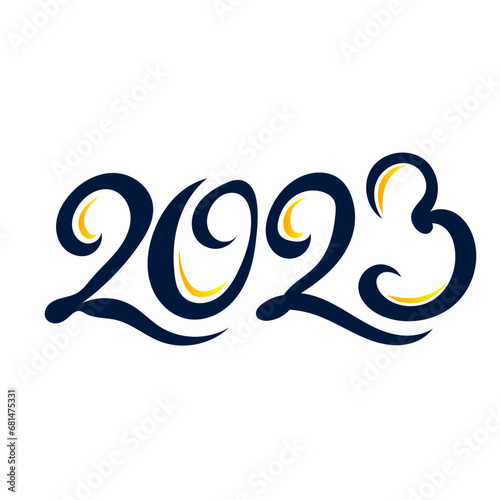 2023 Happy New Year Text Typography Design Vector Illustration