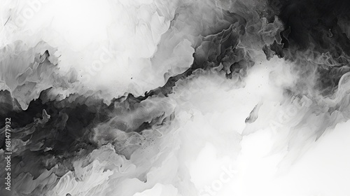 A highly detailed digital illustration of a black and white abstract ink texture, creating a dynamic and visually engaging background for your creative projects photo