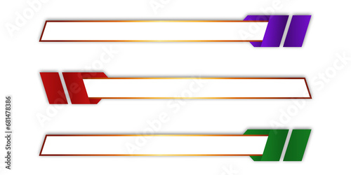 News lower third vector design.Set banner and lower third for news and live. bottom third for broadcast and online media	