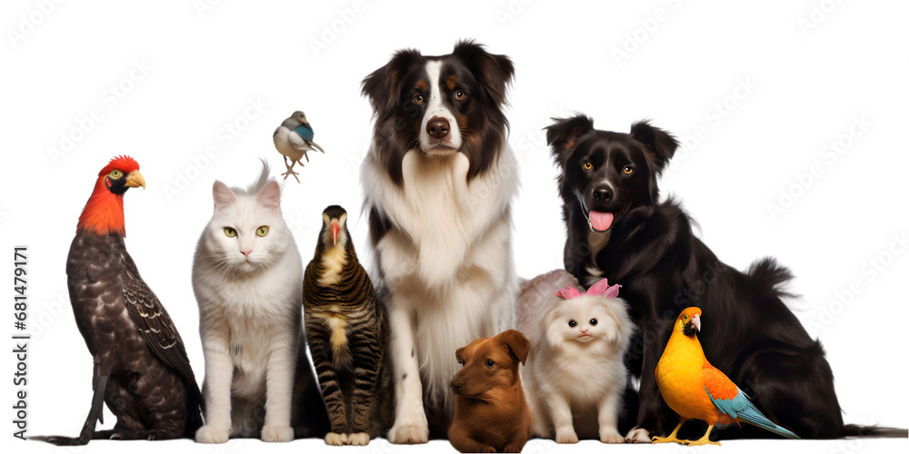 group of  cute dog and animal