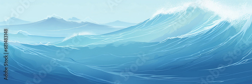 Minimal ocean waves background