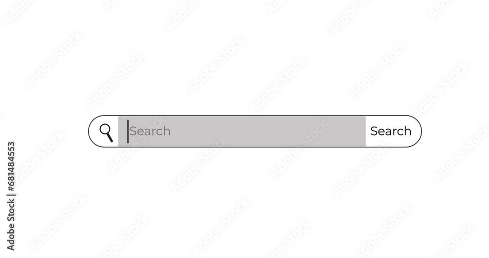 4k search bar animation on white background 4k search bar animation on white background