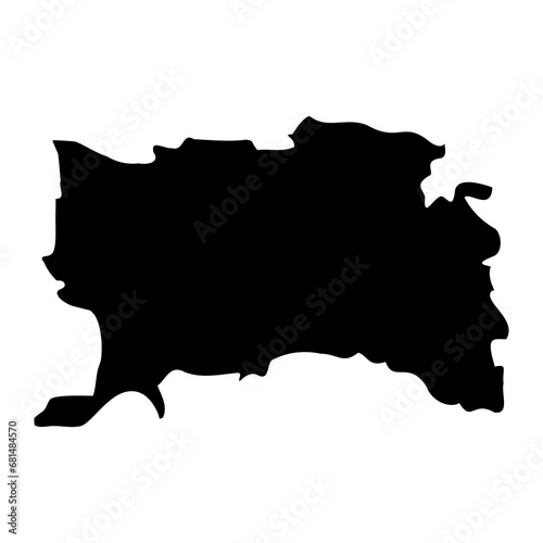 Ramallah and al Bireh Governorate map, administrative division of Palestine. Vector illustration.