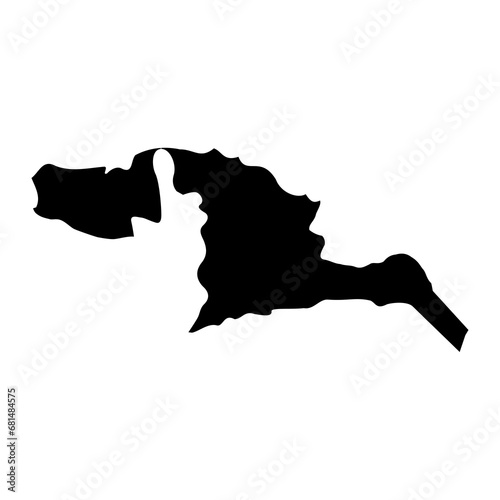 Quds Governorate map, administrative division of Palestine. Vector illustration.