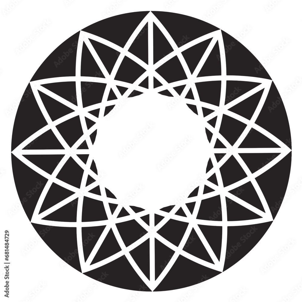 Fototapeta premium Black Abstract Geometric Brutal Vector Shapes