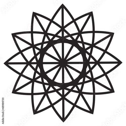 Black Abstract Geometric Brutal Vector Shapes