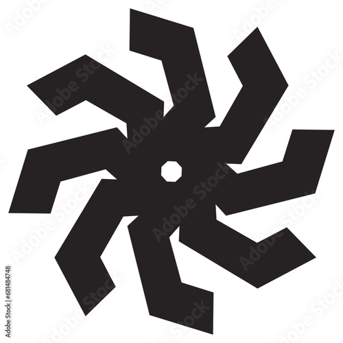 Black Abstract Geometric Brutal Vector Shapes