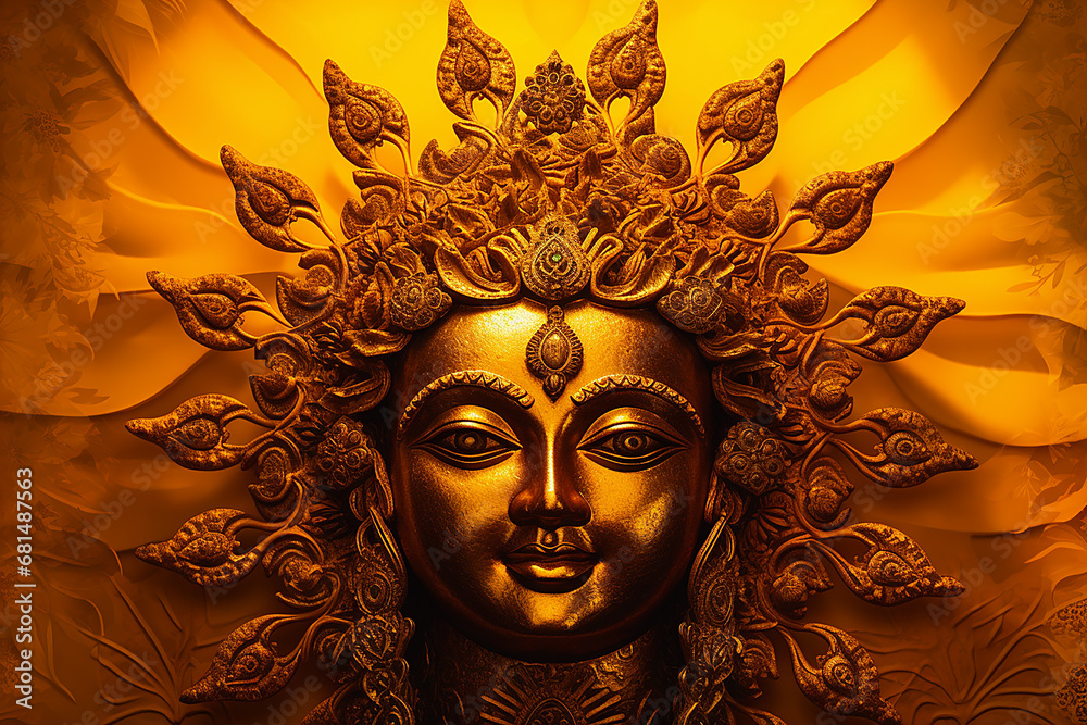 Sun deity Surya - Hindus, Sikhs and Muslims Maghi festival and Lohri celebration  symbol