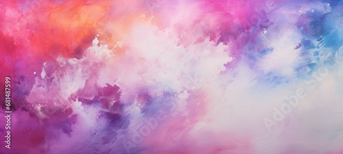Abstract colorful clouds paint texture background. Generative AI technology. 