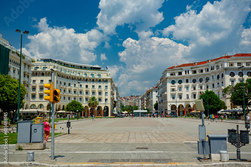 Aristotle Square in Thessaloniki, Greece photo