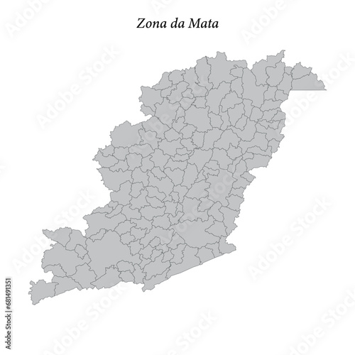 map of Zona da Mata is a mesoregion in Minas Gerais with borders municipalities