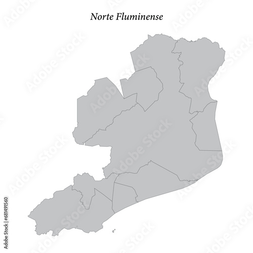 map of Norte Fluminense is a mesoregion in Rio de Janeiro with borders municipalities