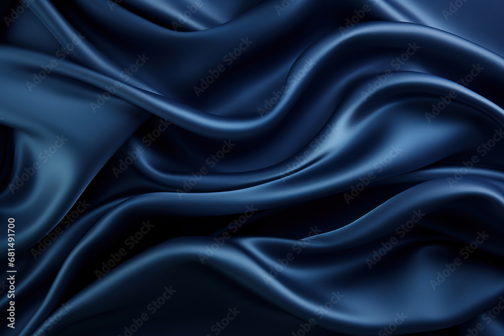 Blue Satin Fabric