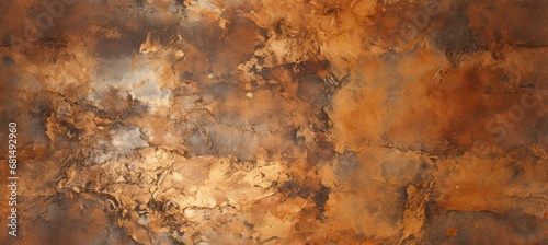 Rusty bronze plate surface background. Generative AI technology. 