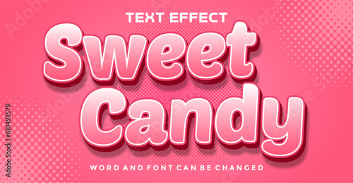 Sweet candy editable text effect