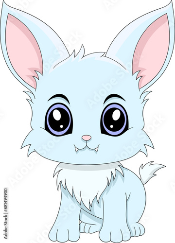 cartoon logo of a shaggy cat with a cute, cute face
