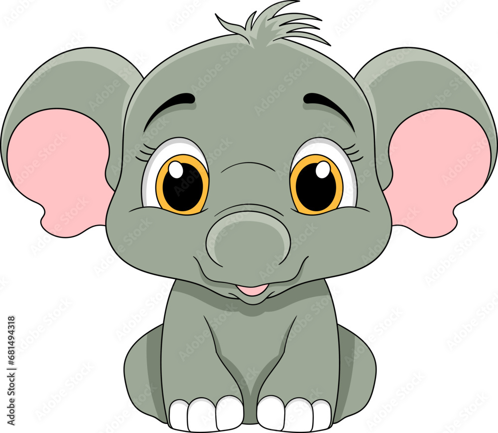 logo of a cute baby tapir sitting logo of a cute baby tapir sitting