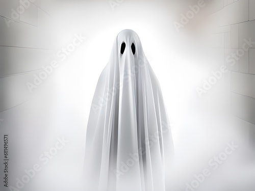 ghost on a dark background, 3d illustration