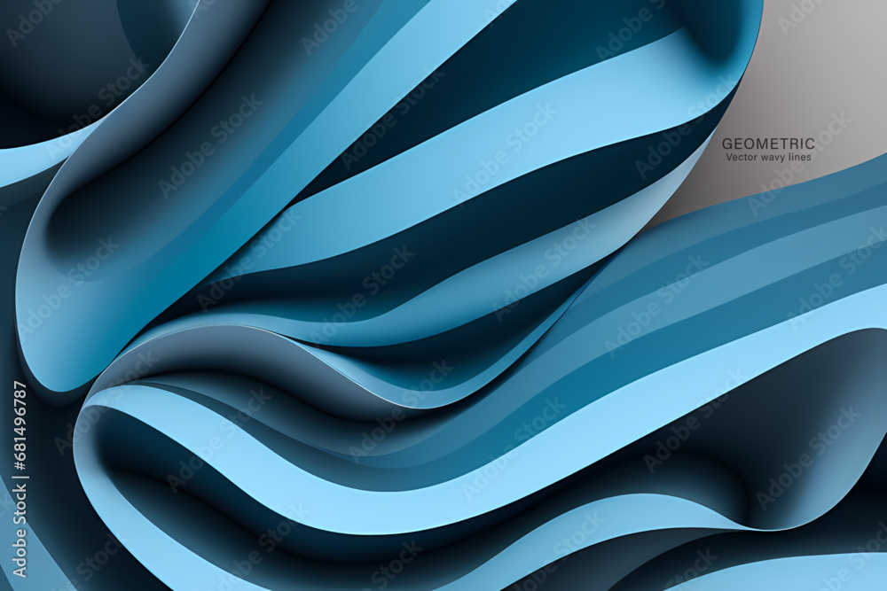 Abstract vector wavy lines flowing smooth curve blue gradient color in concept of luxury, technology, modern. Abstract vector wavy lines flowing smooth curve blue gradient color in concept of luxury, technology, modern.