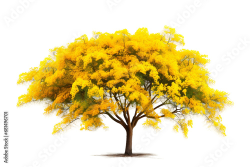 Clean Canvas for Graceful Mimosa Isolated on a transparent background