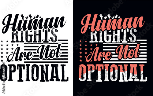 Happy human rights day t shirt design photo