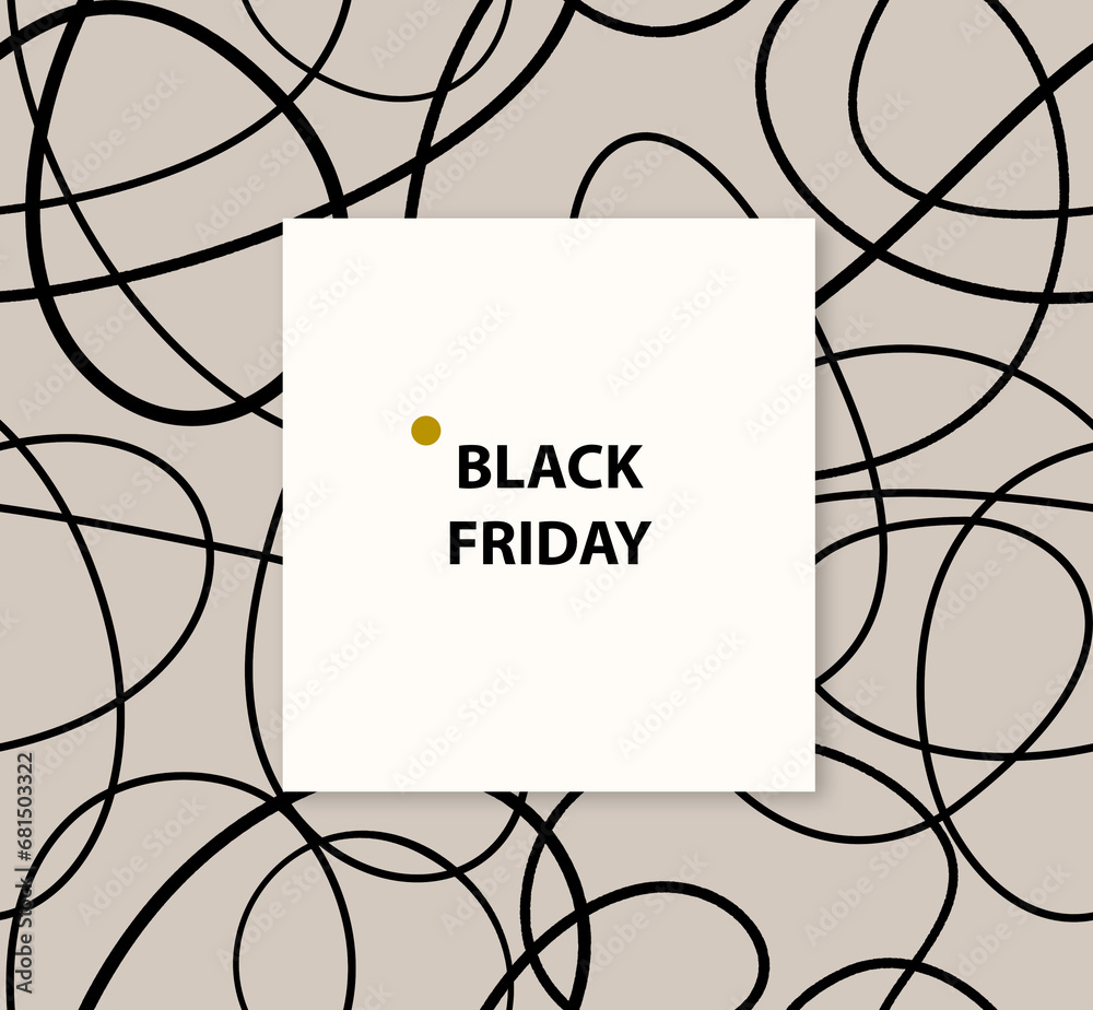 Square calligraphy frame pattern, modern font print. Black Friday text. Square calligraphy frame pattern, modern font print. Black Friday text.