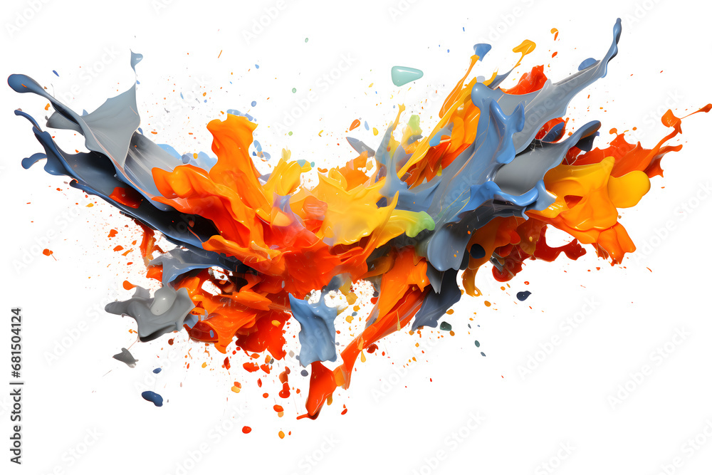 Color explosion isolated on white background