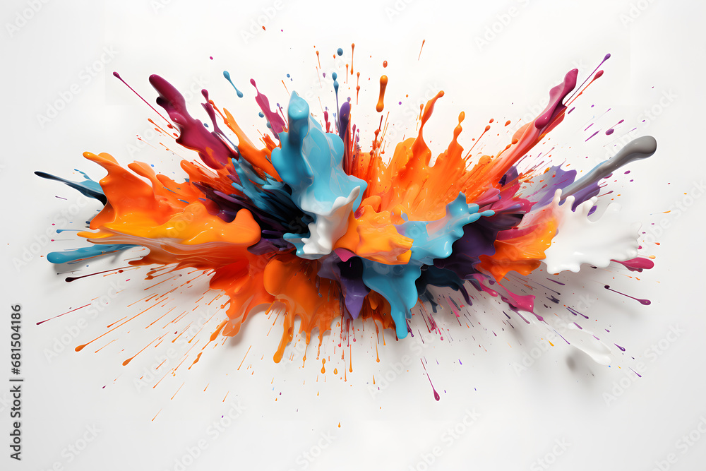 Color explosion isolated on white background Color explosion isolated on white background