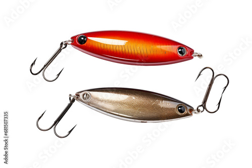 Isolated Fishing Lures on a transparent background photo