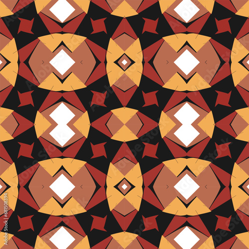 Seamless pattern in restrained colors with an original print. Vector illustration