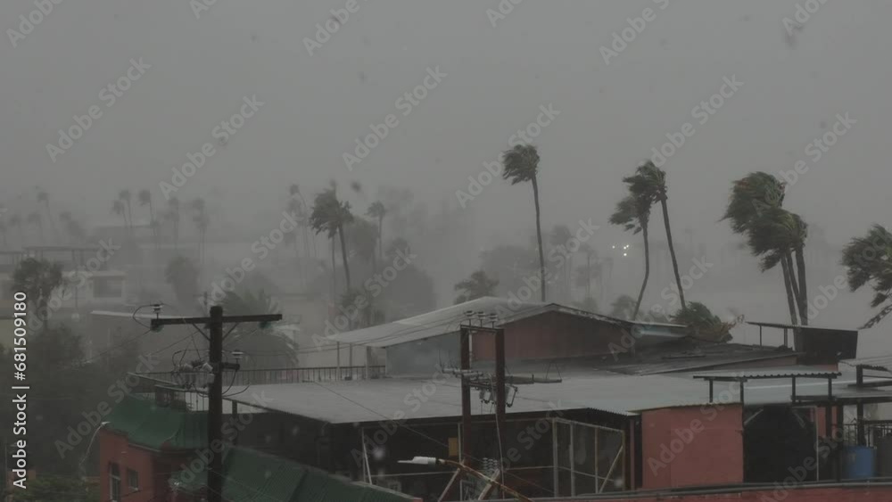 hurricane norma october 2023 la paz baja california sur mexico Stock