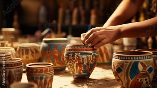 the process of creating ancient Egyptian pottery