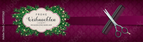 Friseursalon Weihnachtsgrüße Banner