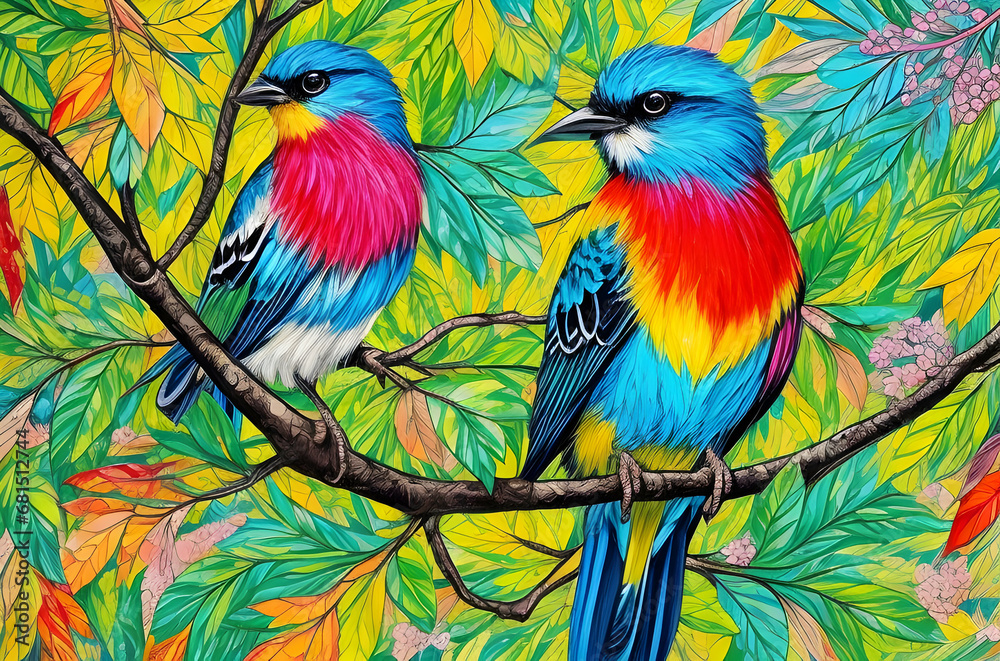 Obraz premium bird on a branch