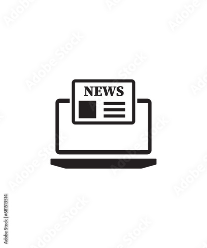 online news icon, vector best flat icon.