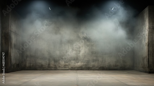 Industrial Grunge: Dramatic Empty Room with Smoky Ambiance photo