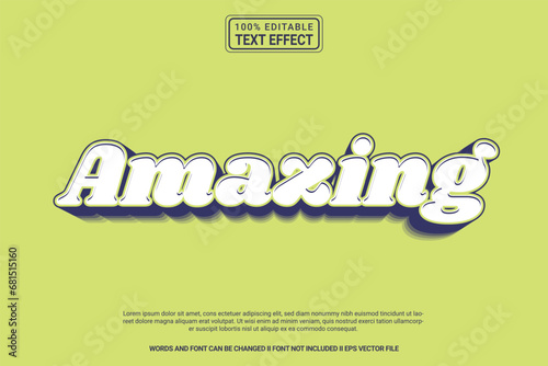 Editable text effect Amazing 3d cartoon template style modren premium vector photo