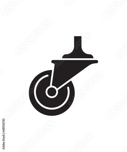caster wheel icon, vector best flat icon.
