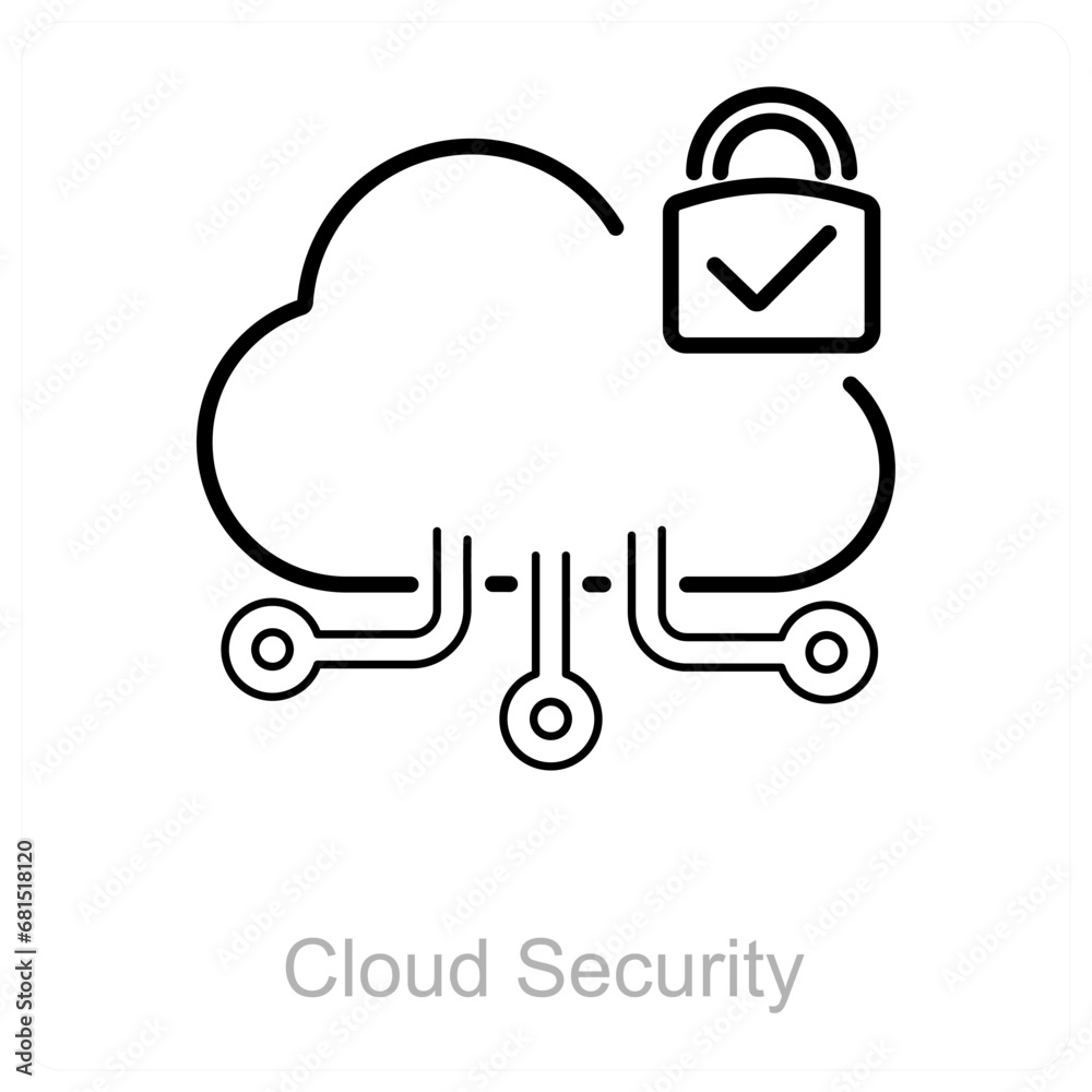 Cloud Security and interface icon concept Cloud Security and interface icon concept