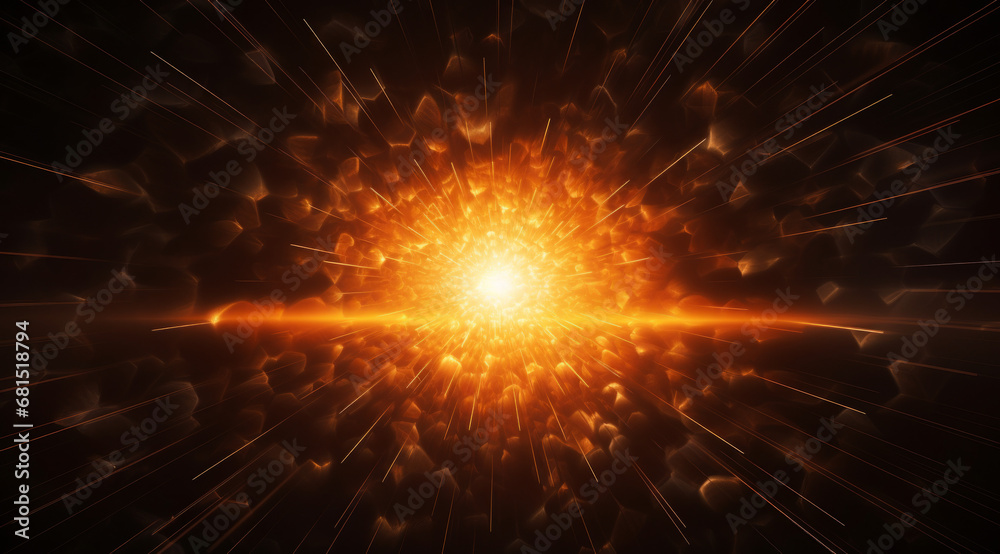 Obraz premium A fiery space explosion radiates intense heat and light.