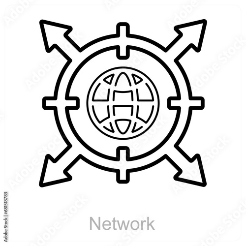 Network and connection icon concept